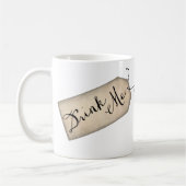 Drink me  de Mok van het Label van het Papier  (Links)
