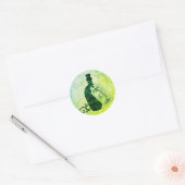 Drink me Fles Green Classic Round Sticker (Envelop)