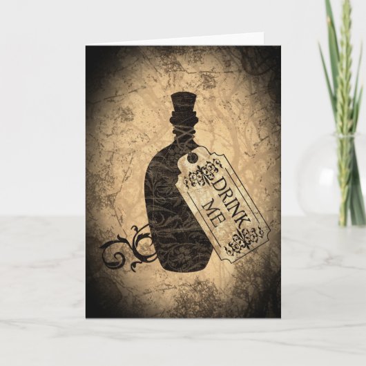 Drink me fles kaart (Voorkant)