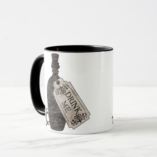 Drink me fles mok (Voorkant links)