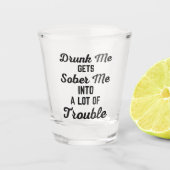 Drink me Funny Quote Shot Glas (Voorkant)