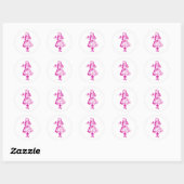 Drink me geïnkt roze ronde sticker (Vel)