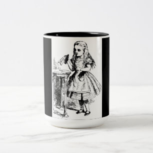 Drink me Gevoelige Alice in Wonderland Travel Mug Tweekleurige Koffiemok
