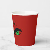 Drink me Halloween Evil Eyes Red Paper Cups Papieren Bekers (Links)