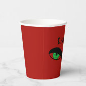 Drink me Halloween Evil Eyes Red Paper Cups Papieren Bekers (Rechts)