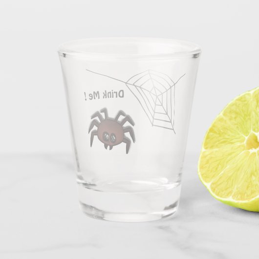 Drink Me Halloween Spider Shot Glas (Achterkant)