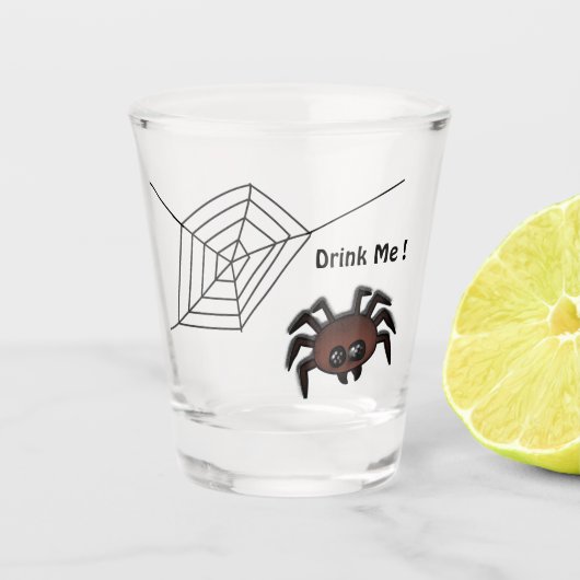 Drink Me Halloween Spider Shot Glas (Voorkant)