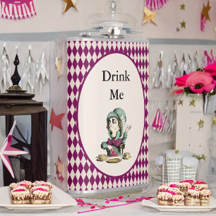 Drink me Mad Hatter Alice in Wonderland Magenta Heupfles