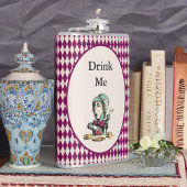 Drink me Mad Hatter Alice in Wonderland Magenta Heupfles