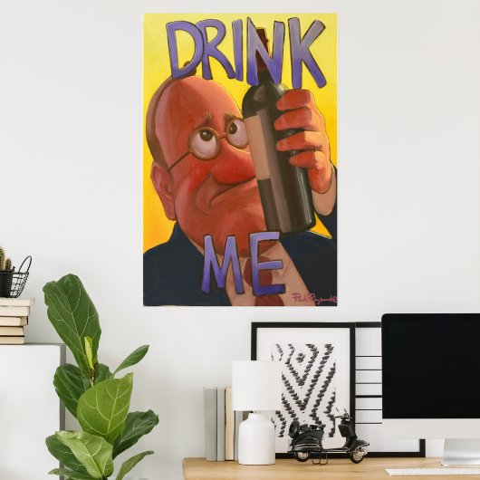 Drink me Poster (Thuiskantoor)