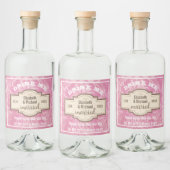 DRINK ME Roze Gin Bruilofts Viering Fles Cadeau Likeurfles Etiket (Flessen)
