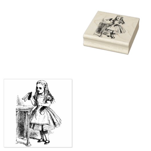 Drink me rubberstempel (Gestempeld)