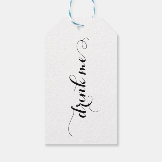 Drink me script cadeaulabel (Achterkant)