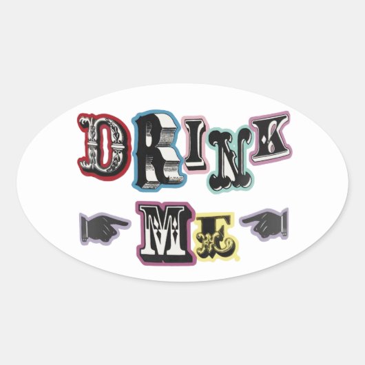 Drink me Sticker (Voorkant)