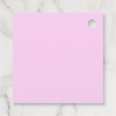 "Drink me" Victoriaans Tea Party Pink Square Bedankjes Labels (Achterkant)