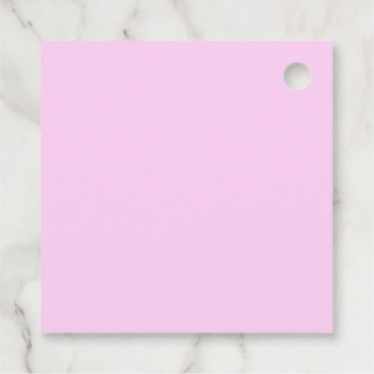 "Drink me" Victoriaans Tea Party Pink Square Bedankjes Labels (Achterkant)