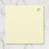 "Drink me" Victoriaans Tea Party Yellow Square Bedankjes Labels (Achterkant)