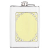 "Drink me" Whimsical Victoriaans Filigree Yellow Heupfles (Achterkant)