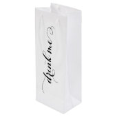 Drink me wijn cadeau tas wijn cadeautas (Achterkant Gekanteld)