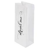 Drink me wijn cadeau tas wijn cadeautas (Voorkant Gekanteld)