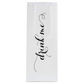 Drink me wijn cadeau tas wijn cadeautas (Voorkant)