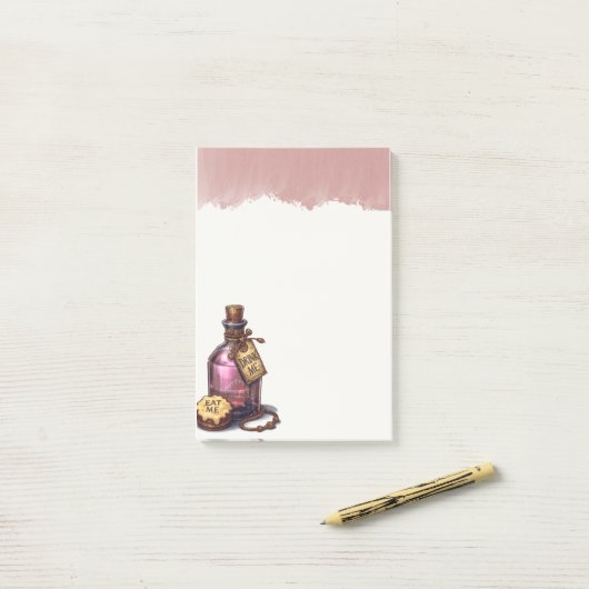 Drink Me Wonderland Post-it® Notes (Op bureau)