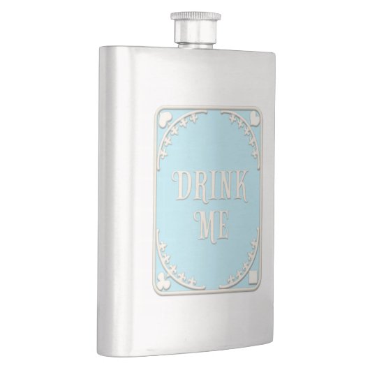 "Drink me" Wonderland Tea Party Blue Emblem Flacon (Rechts)