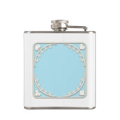 "Drink me" Wonderland Tea Party Blue Emblem Heupfles (Achterkant)