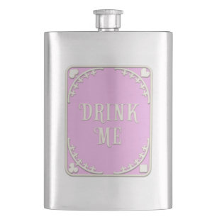 "Drink me" Wonderland Tea Party Cute Pink Emblem Flacon