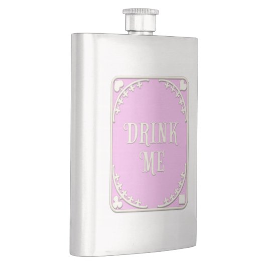 "Drink me" Wonderland Tea Party Cute Pink Emblem Flacon (Rechts)