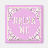 "Drink me" Wonderland Tea Party Enticting Pink Magneet (Voorkant)