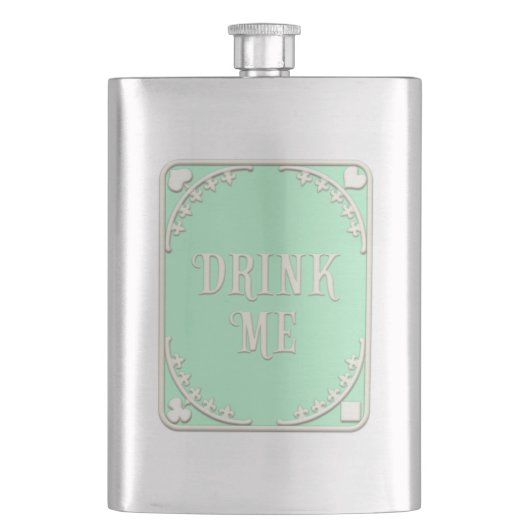 "Drink me" Wonderland Tea Party Green Emblem Flacon (Voorkant)