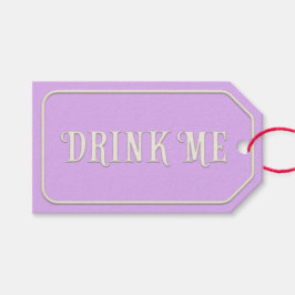 "Drink me" Wonderland Tea Party Paars Gepersonalis Cadeaulabel