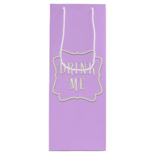 "Drink me" Wonderland Tea Party Paars Wijn Cadeautas