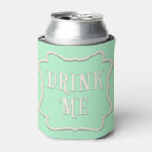 "Drink me Wonderland Tea Party Pastel Green Blikjeskoeler (Blikje Voorkant)