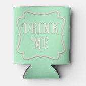 "Drink me Wonderland Tea Party Pastel Green Blikjeskoeler (Voorkant)
