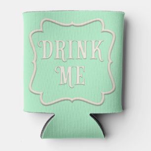 "Drink me Wonderland Tea Party Pastel Green Blikjeskoeler