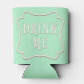 "Drink me Wonderland Tea Party Pastel Green Blikjeskoeler (Achterkant)