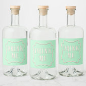 "Drink me" Wonderland Tea Party pastel Green Likeurfles Etiket (Flessen)