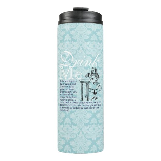 "Drink me" Wonderland Thermal Tumbler Thermosbeker (Voorkant)