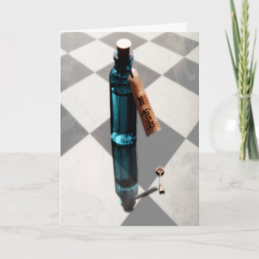 DRINK ME Wonderland Wenskaart Kaart (Voorkant)