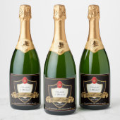 DRINK ME - Zwarte Gouden Trouw Favoriete Fles Sparkling Wijnetiket (Flessen)