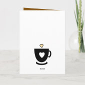 Drink meer koffie wit bruin verjaardag kaart (Achterkant)
