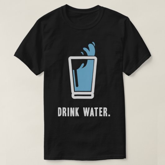 Drink Meer T-shirt-surfen Hydring H2O Gym Wor T-shirt (Design voorkant)