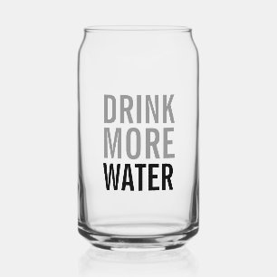 Drink Meer water Eenvoudig minimalistisch Blikvorm Glas