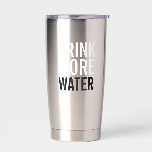 Drink Meer water | Eenvoudig minimalistisch Geïsoleerde Drinkbeker (Links)