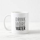 Drink Meer water | Eenvoudig minimalistisch Koffiemok (Links)