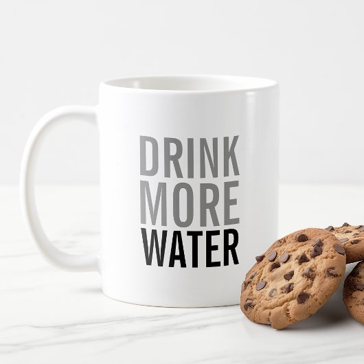 Drink Meer water | Eenvoudig minimalistisch Koffiemok