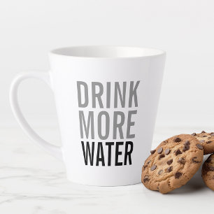 Drink Meer water Eenvoudig minimalistisch Latte Mok