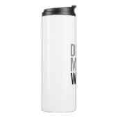 Drink Meer water | Eenvoudig minimalistisch Thermosbeker (Gedraaid links)